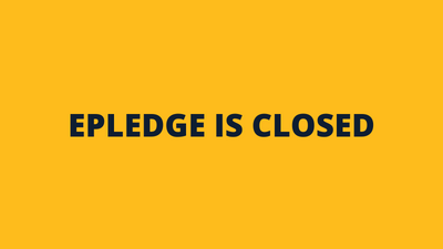ePledge is Closed